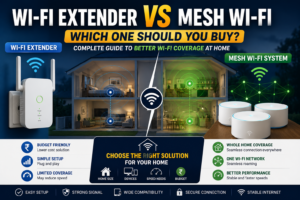 Read more about the article Wi-Fi Extender vs Mesh Wi-Fi: Which One Should You Buy? (2026 Guide)