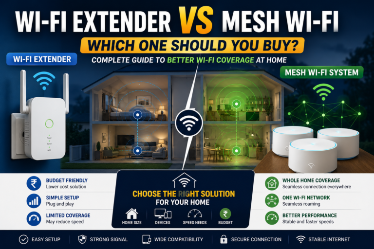 Wi-Fi Extender vs Mesh Wi-Fi: Which One Should You Buy? (2026 Guide)
