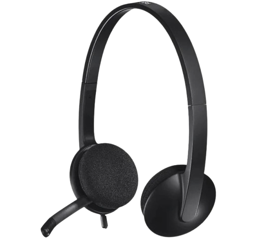 Logitech H340 Stereo Wired Over Ear Headphones with Mic