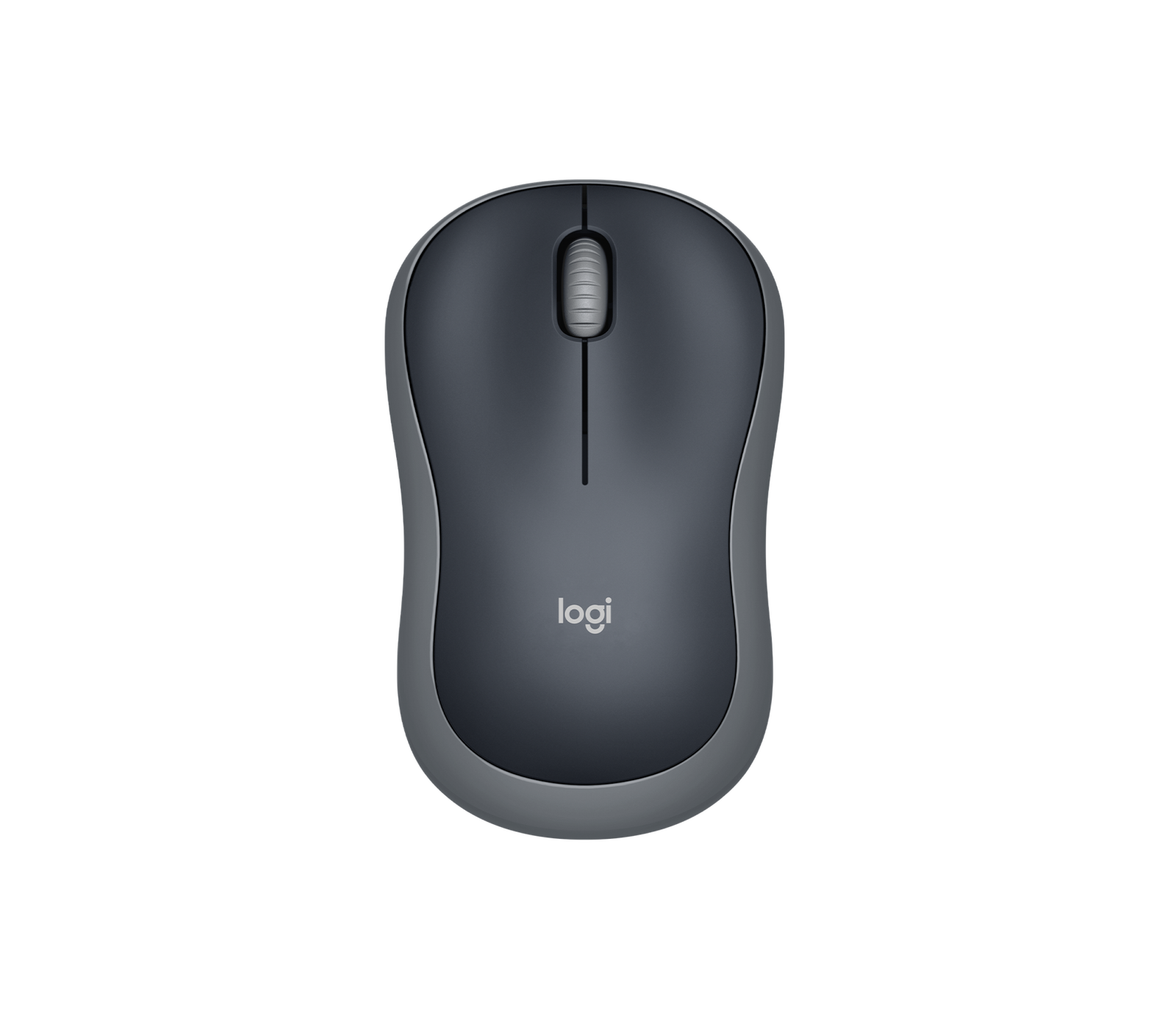 Logitech M185 compact ambidextrous 2.4 GHz wireless mouse with USB receiver, comfortable portable design, smooth cursor control, and simple controls for laptops, office work, study, and everyday computer use.