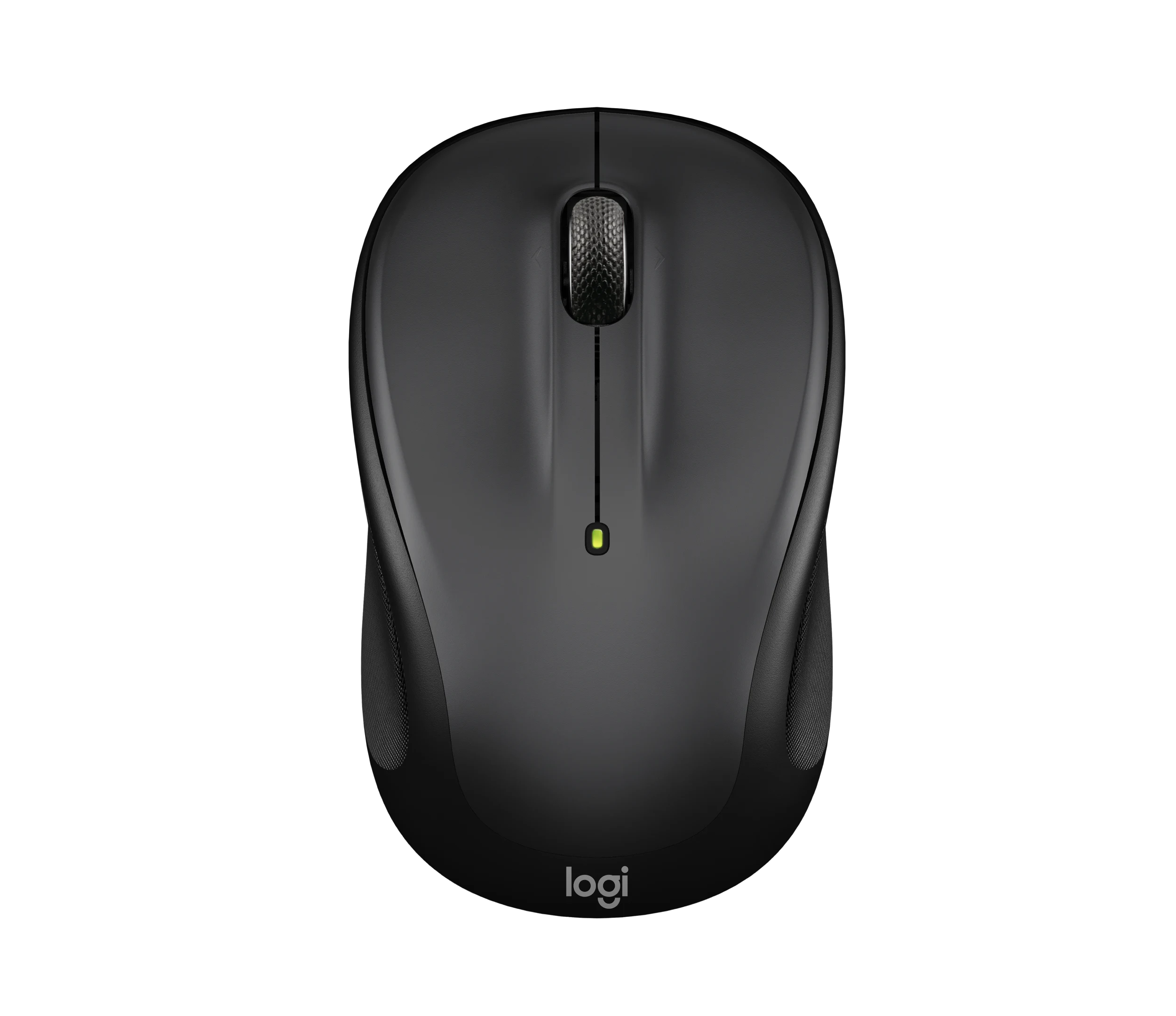 Logitech M325S wireless mouse with compact portable design, micro-precise scrolling, comfortable contoured shape, and 2.4 GHz USB wireless connection for laptops, travel, work, and everyday use.