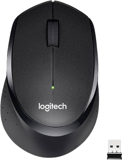 Logitech M330 Silent Plus wireless mouse with quiet clicks, comfortable right-handed design, reliable 2.4 GHz wireless connection, and long battery life for work, home office, study, and everyday computer use.